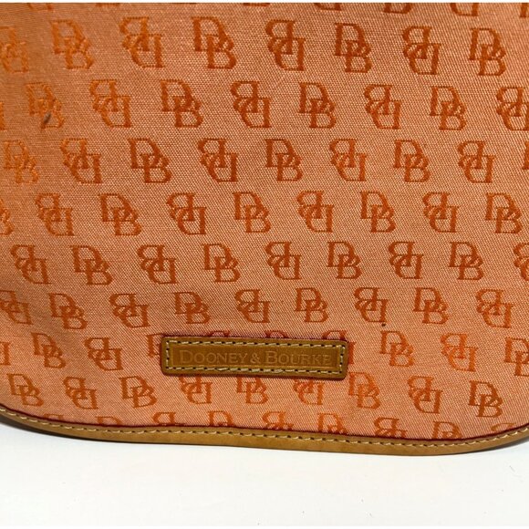 Dooney & Bourke Cabriolet Monogram Orange Canvas Crossbody - Picture 2 of 14
